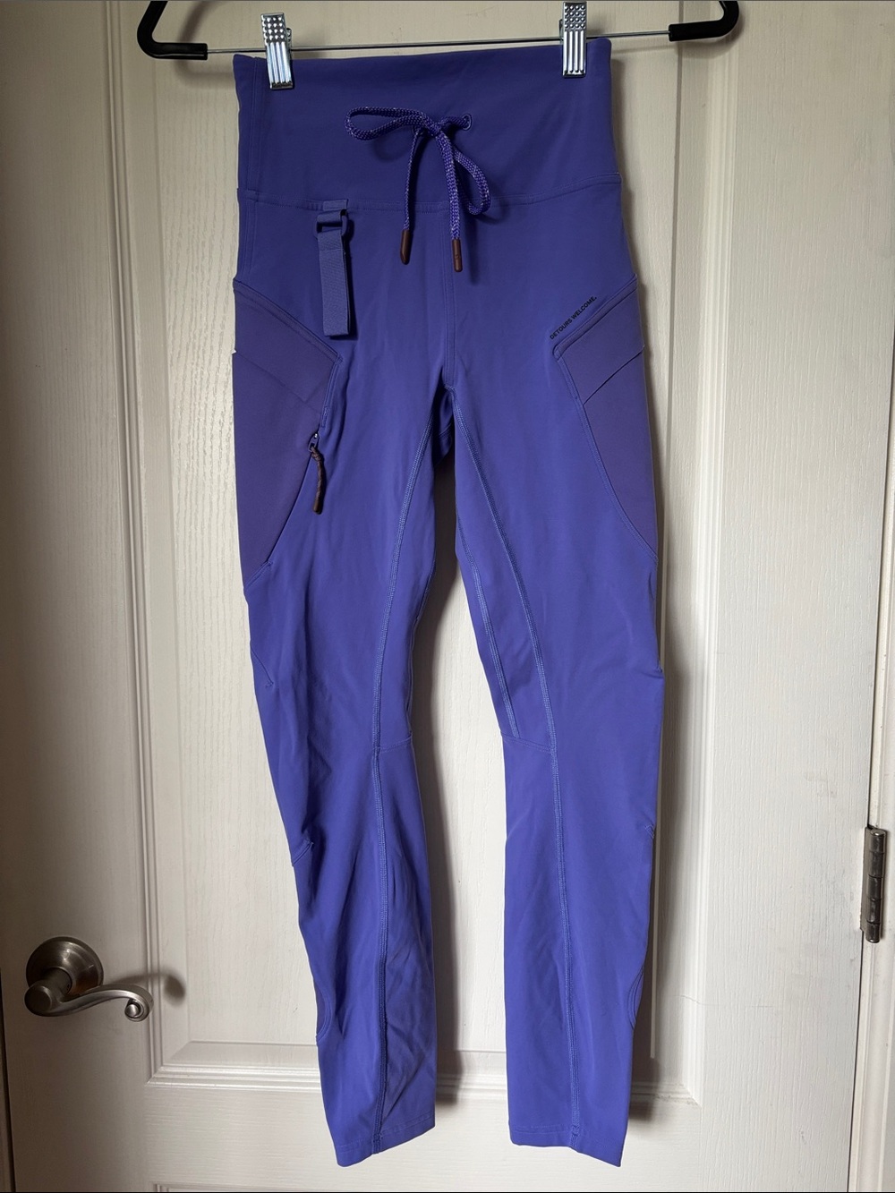 Lululemon Cargo Hiking Leggings Purple Drawstring Utility Pockets High Rise
